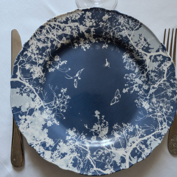 Le retour du printemps - Assiette bleue